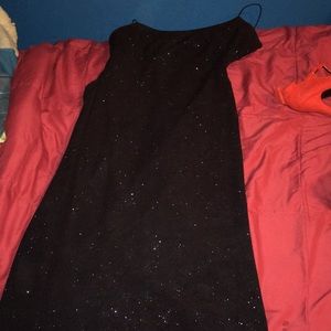 Dark blue sparkle dress with spaghetti straps